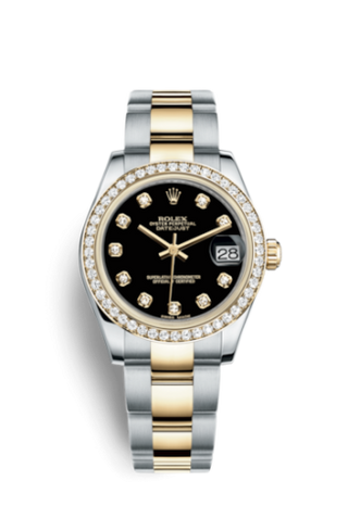 Rolex - 178383-0054  Datejust 31 Rolesor Yellow Diamond / Oyster / Black Diamond