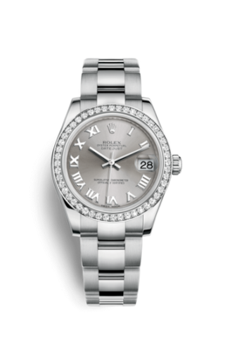 Rolex - 178384-0021  Datejust 31 Stainless Steel Diamond / Oyster / Rhodium - Roman