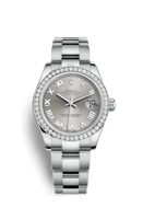 Rolex Datejust 31 Stainless Steel Domed Diamond / Jubilee / Blue - Roman (178384-0021)