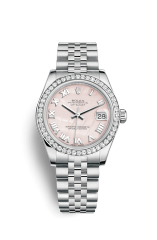 Rolex - 178384-0028  Datejust 31 Stainless Steel Diamond / Jubilee / Pink MOP - Roman