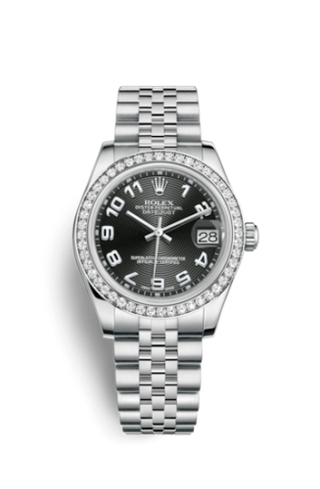 Rolex - 178384-0033  Datejust 31 Stainless Steel Diamond / Jubilee / Black - Arabic