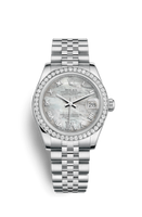 Rolex Datejust 31 White Gold Diamond / President / Silver Diamond (178384-0040)