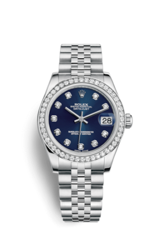 Rolex - 178384-0046  Datejust 31 Stainless Steel Diamond / Jubilee / Blue - Diamond