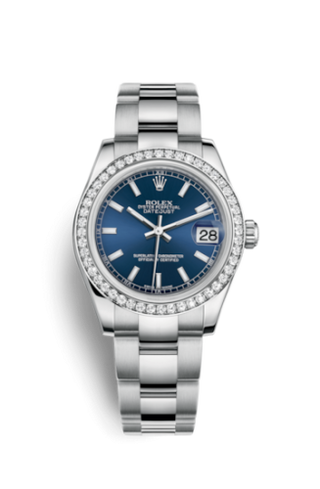 Rolex - 178384-0057  Datejust 31 Stainless Steel Diamond / Oyster / Blue