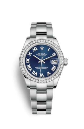 Rolex - 178384-0058  Datejust 31 Stainless Steel Diamond / Oyster / Blue - Roman