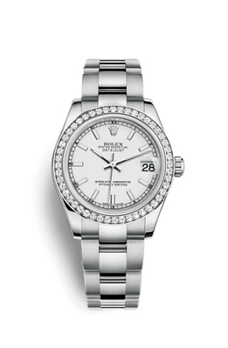 Rolex - 178384-0060  Datejust 31 Stainless Steel Diamond / Oyster / White