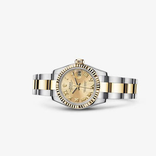 Rolex - 179173-0186  Lady-Datejust 26 Rolesor Fluted Champagne Oyster