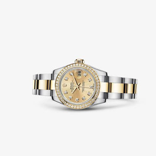 Rolex - 179383-0001  Lady-Datejust 26 Rolesor Diamond Champagne Diamond Oyster