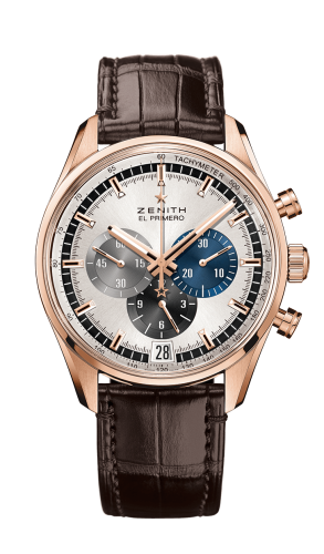 Zenith - 18.2043.400/69.C494  El Primero Chronomaster 42 Rose Gold / Silver / Alligator