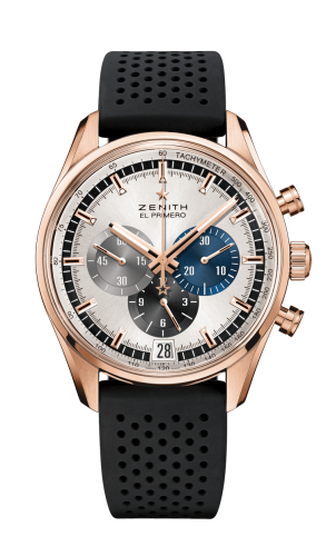 Zenith - 18.2043.400/69.R576  El Primero Chronomaster 42 Rose Gold / Silver / Rubber