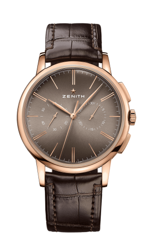 Zenith - 18.2270.4069/18.C498  Elite Chronograph Classic Rose Gold / Grey / Alligator