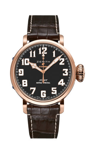 Zenith - 18.2430.679/27.C721  Pilot Type 20 Cohiba Edition Rose Gold / Black / Alligator