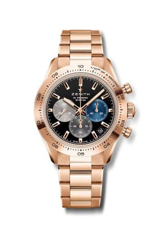 Zenith - 18.3101.3600/21.M3100  Chronomaster Sport Rose Gold / Black / Bracelet