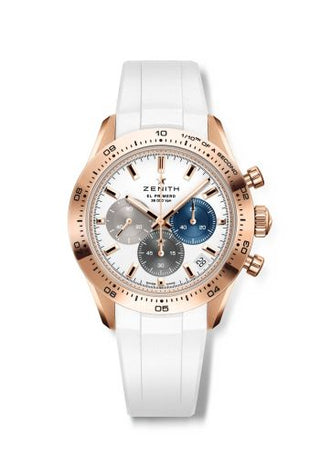 Zenith - 18.3101.3600/69.R953  Chronomaster Sport Rose Gold / White / Rubber