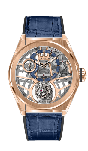 Zenith - 18.9000.8812/79.R584  Defy Zero G Rose Gold / Skeleton / Alligator