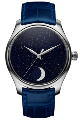 H. Moser & Cie - 1801-0402  Endeavour Perpetual Moon Stainless Steel / Aventurine Concept