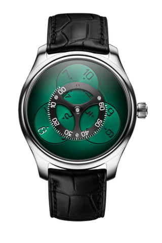 H. Moser & Cie - 1806-0201  Endeavour Flying Hours White Gold / Cosmic Green