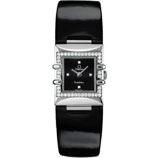 Omega - 1835.46.51  Constellation Quadra Quartz 19.3 Stainless Steel - Diamond / Black / Strap