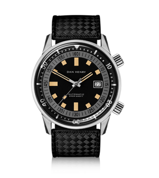 Dan Henry - 1970-40-Grey  Dan Henry 1970 Automatic Diver 40 Black-Grey / Stainless Steel