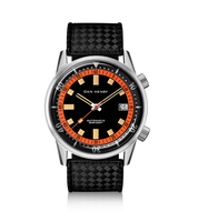 Dan Henry Dan Henry 1970 Automatic Diver 40 Black-Grey / Stainless Steel (1970-40-Orange)