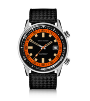 Dan Henry Dan Henry 1970 Automatic Diver 44 Black-Grey / Stainless Steel  (1970-44-Orange)