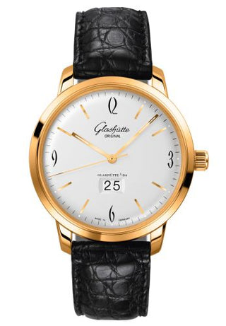 Glashütte Original - 2-39-47-01-01-04  Sixties Panorama Date Rose Gold / Silver / Alligator / Pin