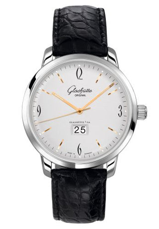 Glashütte Original - 2-39-47-01-02-04  Sixties Panorama Date Stainless Steel / Silver / Alligator / Pin