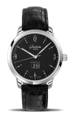 Glashütte Original - 2-39-47-03-02-04  Sixties Panorama Date Stainless Steel / Black / Alligator / Pin