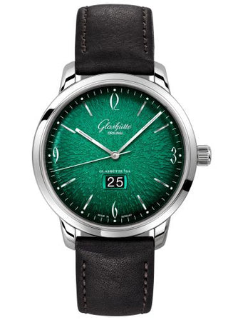 Glashütte Original - 2-39-47-04-02-04  Sixties Panorama Date Stainless Steel / Green / Calf / Pin / Annual Edition