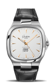 Glashütte Original - 2-39-47-11-12-04  Seventies Panorama Date Silver / Alligator / Folding