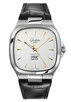 Glashütte Original Seventies Chronograph Panorama Date Silver / Alligator / Folding (2-39-47-11-12-04)