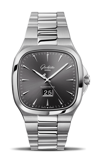 Glashütte Original - 2-39-47-12-12-14  Seventies Panorama Date Ruthenium Bracelet