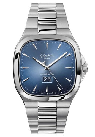 Glashütte Original - 2-39-47-13-12-14  Seventies Panorama Date Blue / Bracelet