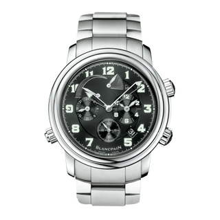 Blancpain - 2041-1130M-71  Léman Réveil GMT Stainless Steel / Black / Bracelet