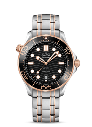 Omega - 210.20.42.20.01.001  Seamaster Diver 300M Master Co-Axial 42 Stainless Steel / Sedna Gold / Black / Bracelet