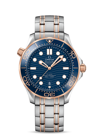 Omega - 210.20.42.20.03.002  Seamaster Diver 300M Master Co-Axial 42 Stainless Steel / Sedna Gold / Blue / Bracelet