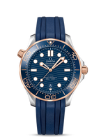 Omega Seamaster Diver 300M Master Co-Axial 42 Stainless Steel / Yellow Gold / Blue / Rubber (210.22.42.20.03.002)