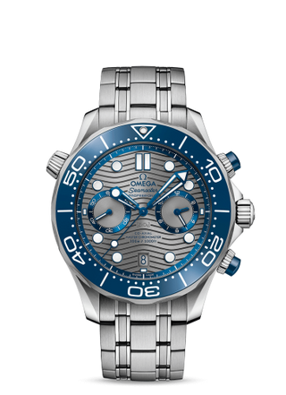 Omega - 210.30.44.51.06.001  Seamaster Diver 300M Master Co-Axial 44 Chronograph Stainless Steel /  Grey / Bracelet