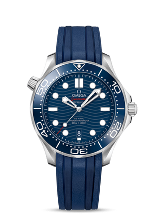 Omega - 210.32.42.20.03.001  Seamaster Diver 300M Master Co-Axial 42 Stainless Steel / Blue  / Rubber