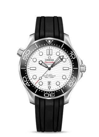 Omega - 210.32.42.20.04.001  Seamaster Diver 300M Master Co-Axial 42 Stainless Steel / White / Rubber