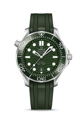 Omega - 210.32.42.20.10.001  Seamaster Diver 300M Master Co-Axial 42 Stainless Steel / Green / Rubber