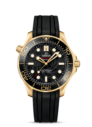 Omega - 210.62.42.20.01.001  Seamaster Diver 300M Master Co-Axial 42 James Bond Yellow Gold / Black / Rubber