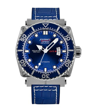 Formex - 2100.1.7030.243  Diver Automatic Blue / Croco