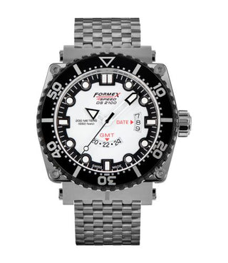 Formex - 2100.3.2012.100  Diver Quartz GMT White / Bracelet