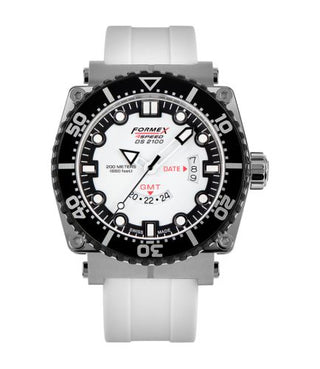 Formex - 2100.3.2012.930  Diver Quartz GMT White / Rubber