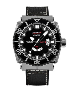 Formex - 2100.3.2022.213  Diver Quartz GMT Black / Calf