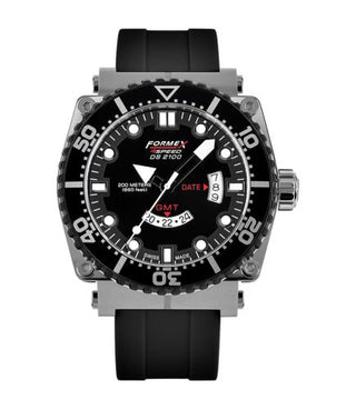 Formex - 2100.3.2022.910  Diver Quartz GMT Black / Rubber