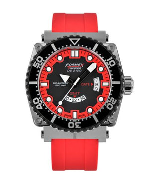 Formex - 2100.3.2072.960  Diver Quartz GMT Black - Red / Rubber