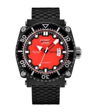 Formex - 2100.9.7074.110  Diver Automatic Red / Bracelet