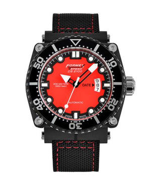 Formex - 2100.9.7074.216  Diver Automatic Red / Calf